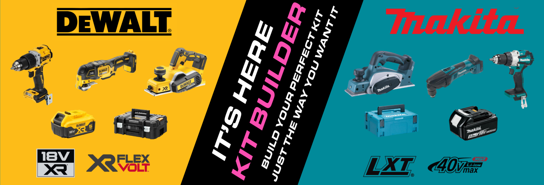 Wow Tools DeWalt and Makita Kit Builder